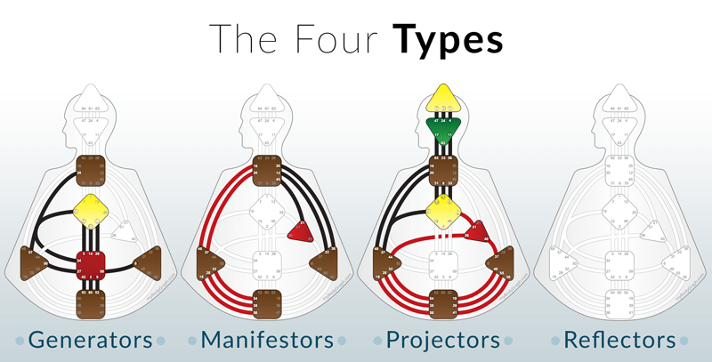 4 types De 5 Human Design types
